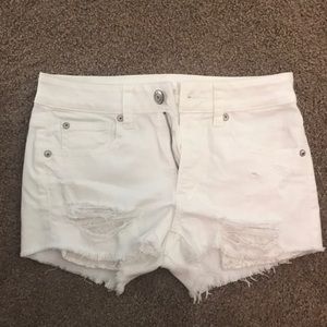American Eagle White Short Shorts